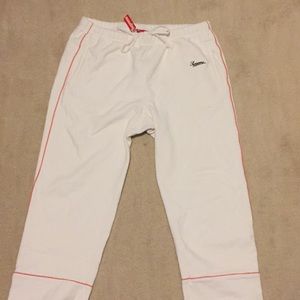 Supreme sweatpants L White w piping